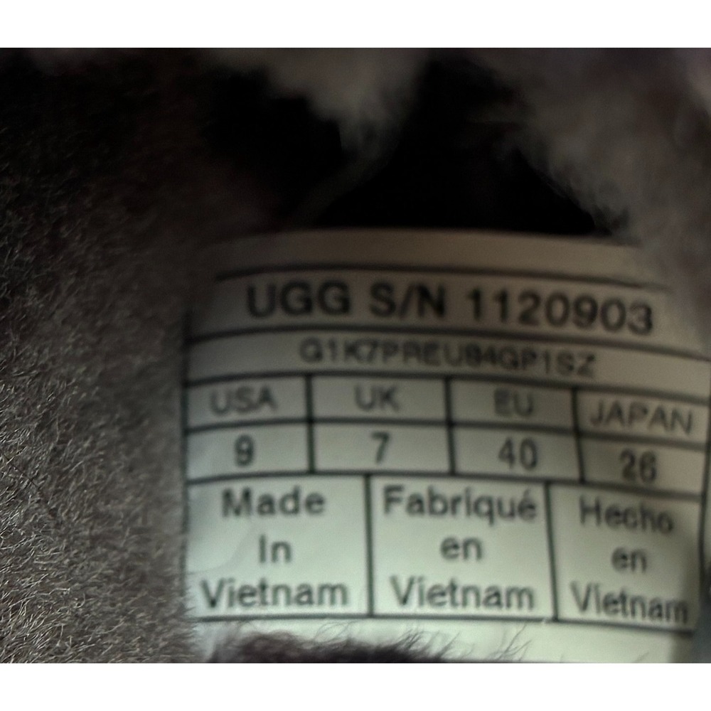 UGG Fluff Yeah Slide Panther Print Slippers Womens 9 Leopard Logo Strap 1120903 - Picture 6 of 8